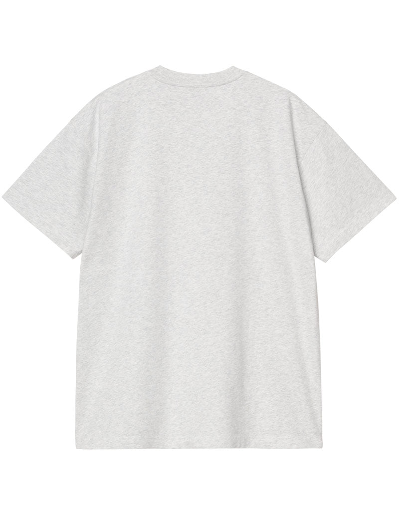 Carhartt WIP Short Sleeve WIP III T-Shirt Ash Heather Heavy Stone Wash Back