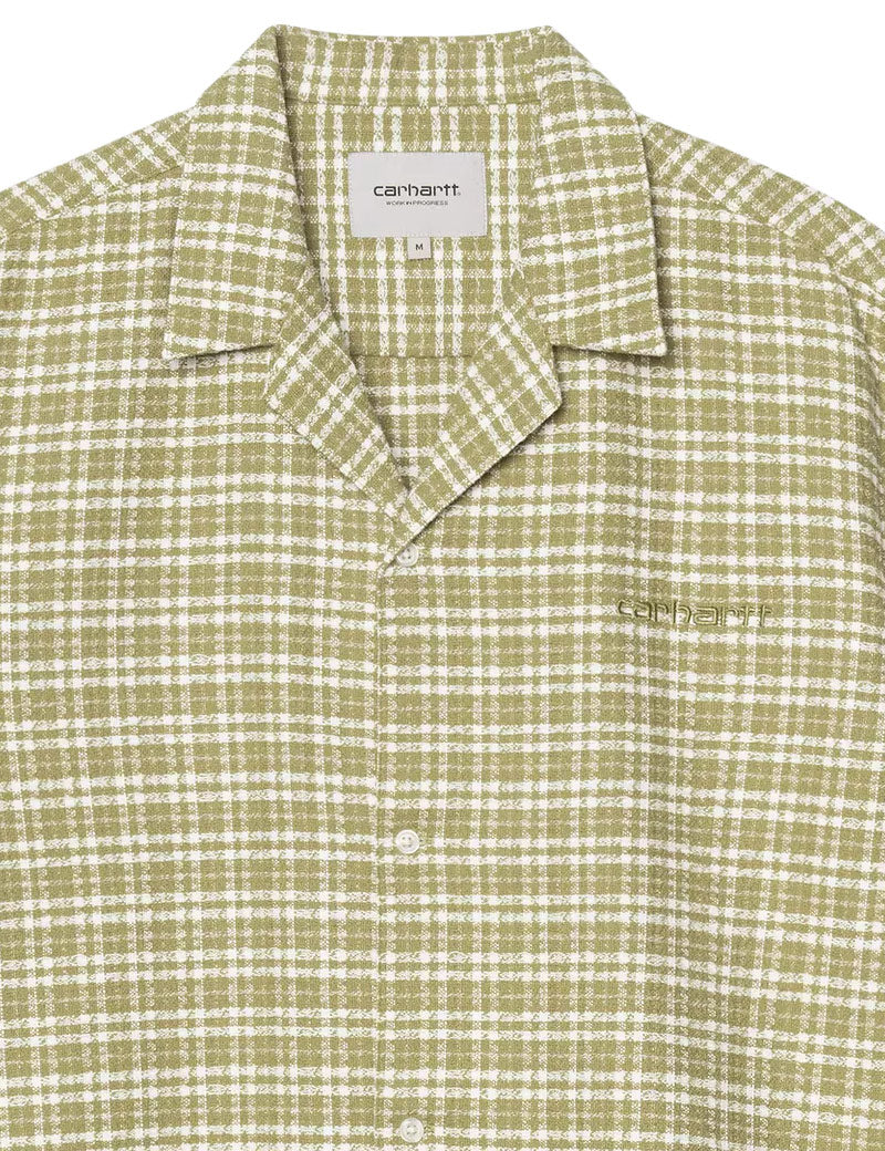 Carhartt WIP Short Sleeve Kander Shirt Check Snake Collar Detail