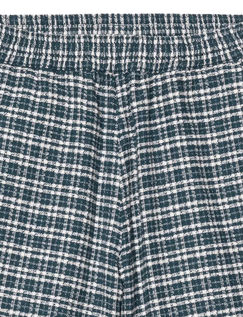 Carhartt WIP Kander Check Shorts Blue River Elasticated Waistband