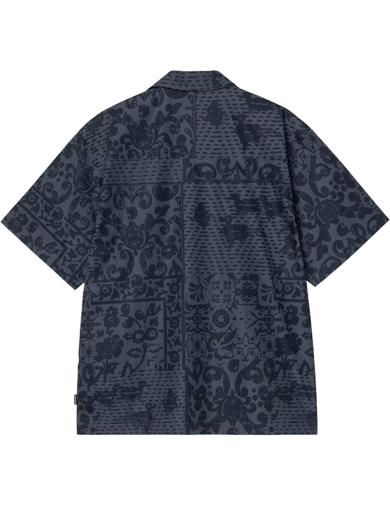 Carhartt WIP Short Sleeve Vestige Shirt Poplin Blue Back View