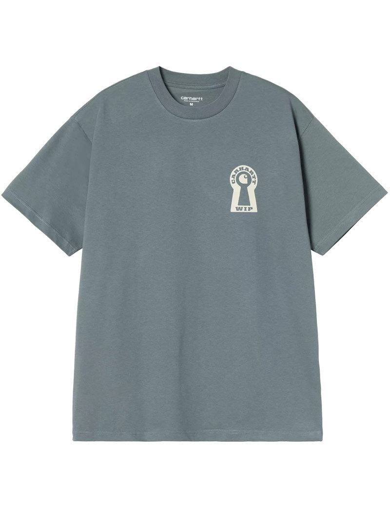 Carhartt WIP Short Sleeved Locked T-Shirt Cozy Blue Front