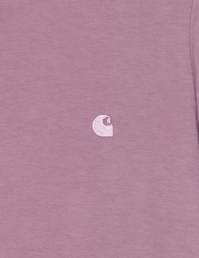 Carhartt WIP W' Short Sleeve Luca T-Shirt Phlox Chest Embroidered Logo