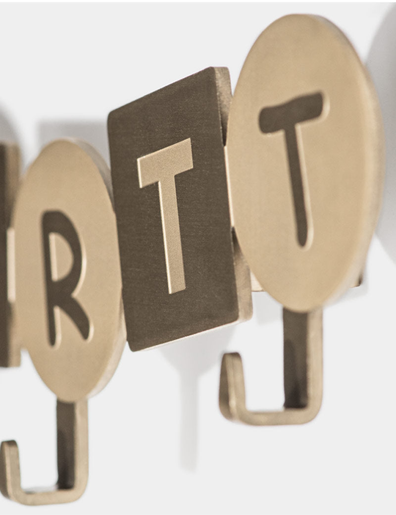 Carhartt WIP ABC Wall Coat Hanger Gold Detail