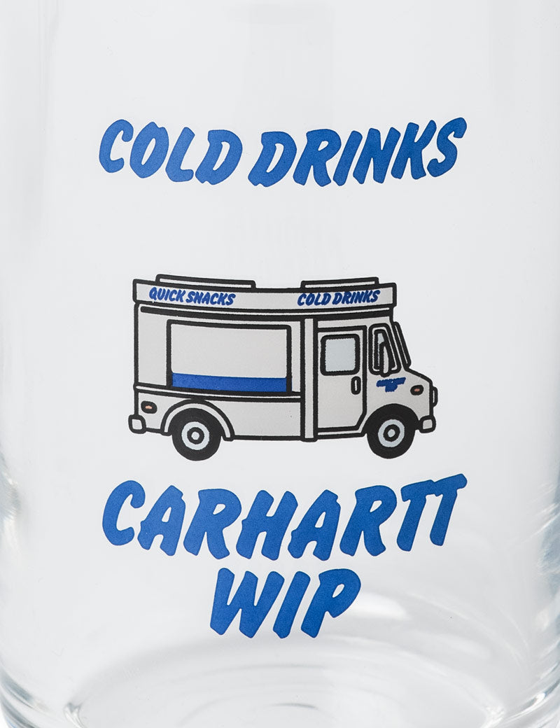 Carhartt WIP Cold Drinks Can Glass Clear Print Detail