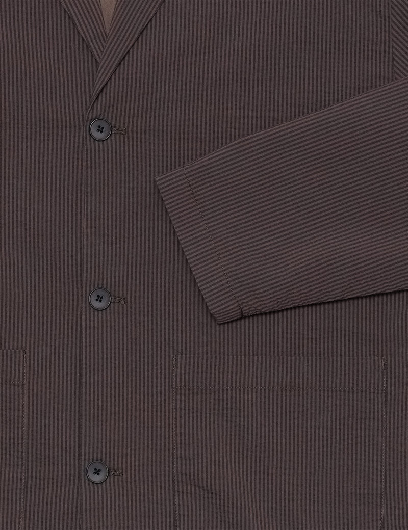 Edwin Edison Blazer Coffee Bean Black Cuff Detail