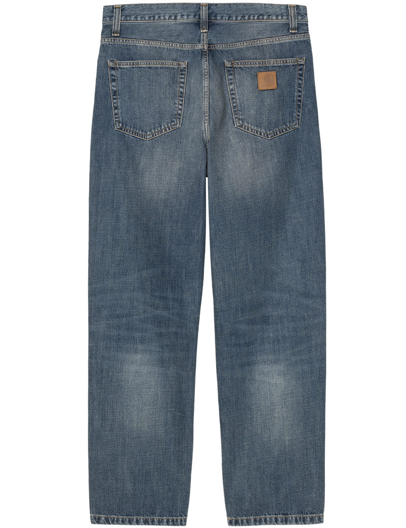 Carhartt WIP Aaron Pant Jeans Blue Dark Used Back View