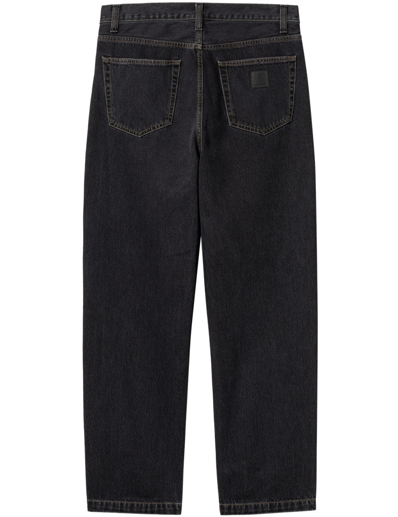 Carhartt WIP Aaron Pant Jeans Black, Stone Washed Back View