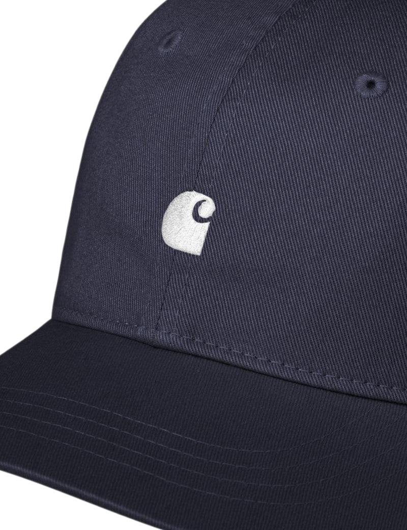 Carhartt Wip Madison Logo Cap Dark Navy White Close