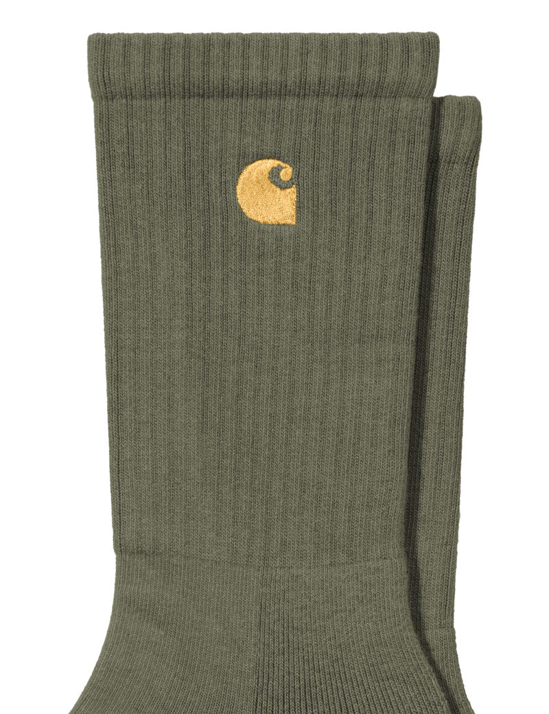 Carhartt WIP Chase Socks Leaf Gold Detail