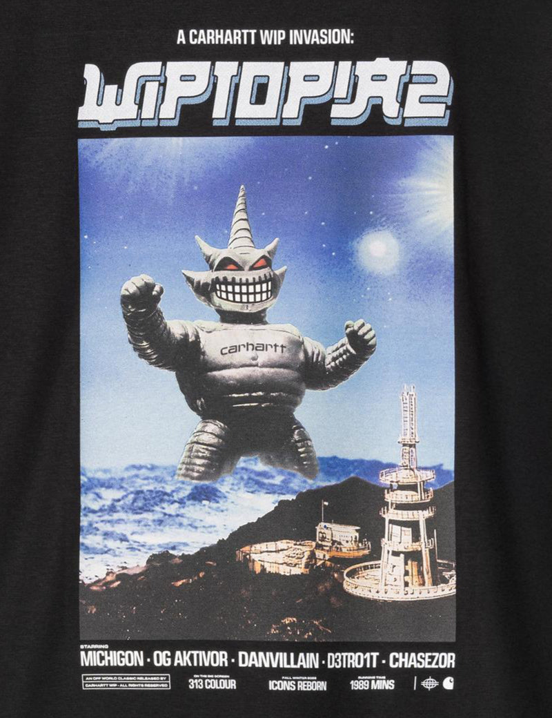 Carhartt WIP S/S Wiptopia II T-Shirt Black Rear Print Detail