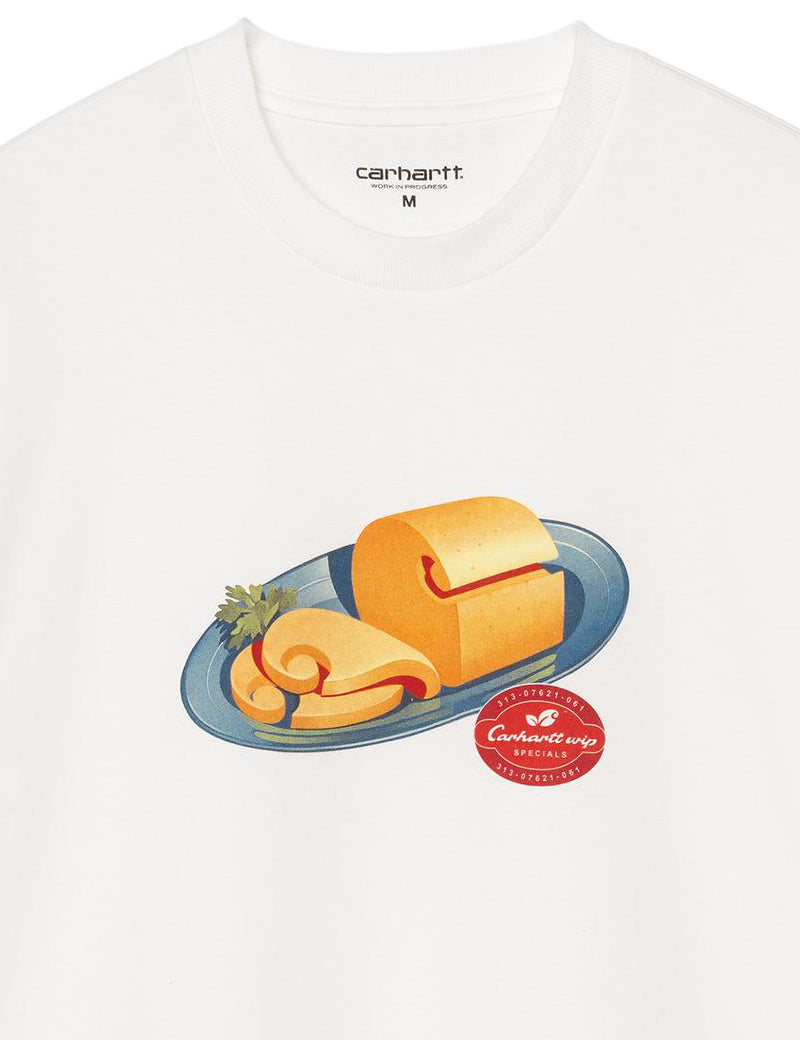 Carhartt WIP S/S Fromage T-Shirt White Print Detail