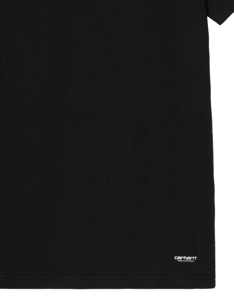Carhartt WIP Standard Crew Neck T-Shirt Two Pack Black Logo Detail
