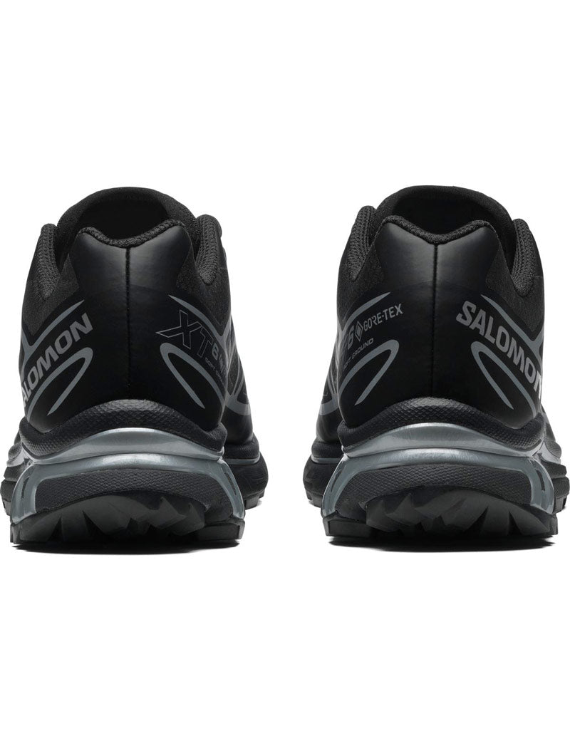 Salomon XT-6 GTX Gore-Tex Trainers Black Black Silver Heel