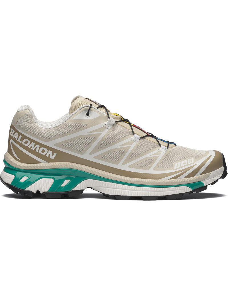 Salomon XT-6 Trainers Rainy Day Chinchilla Dynasty Green