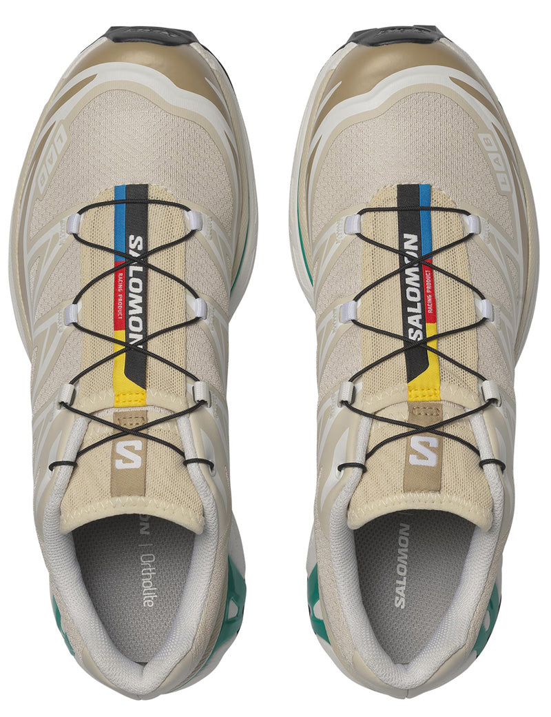 Salomon XT-6 Trainers Rainy Day Chinchilla Dynasty Green