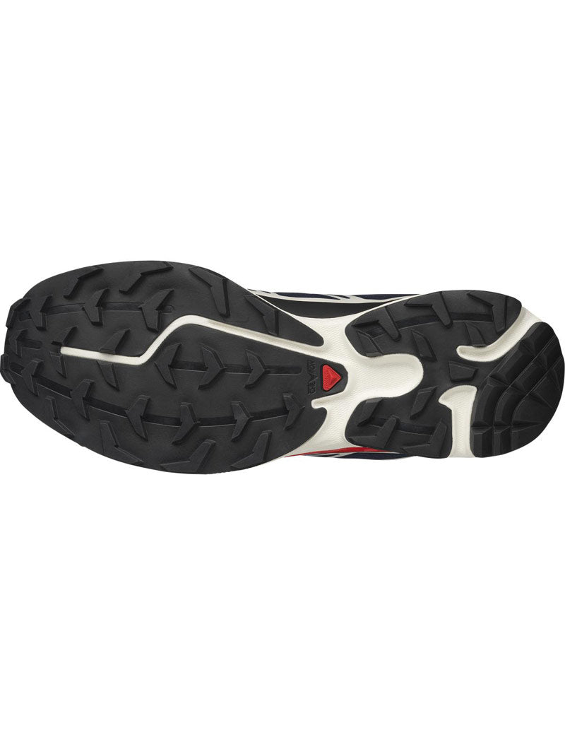 Salomon XT-6 LAB Trainers Maritime Blue Black Fiery Red Sole