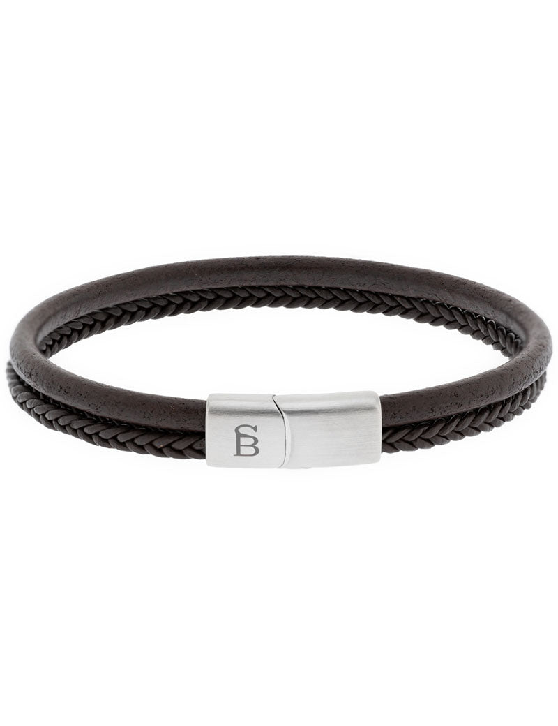 Steel & Barnett Denby Leather Bracelet Brown