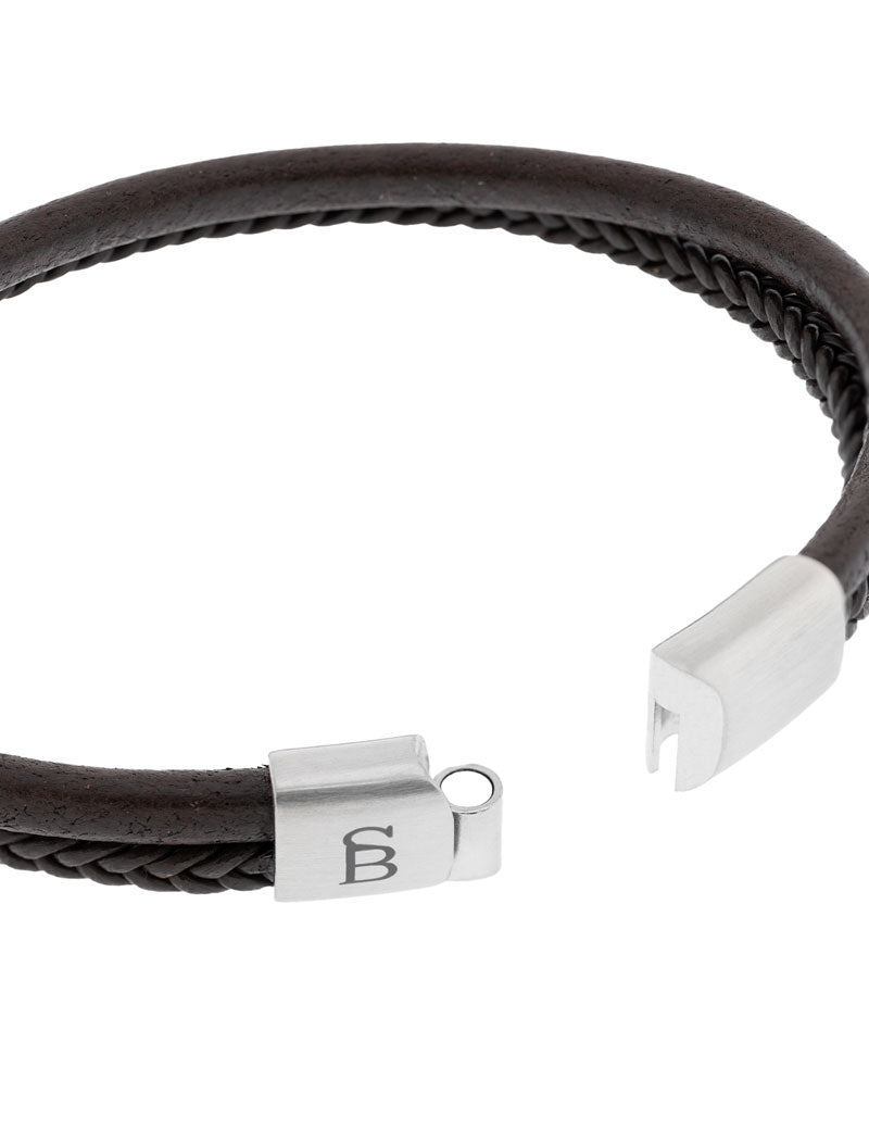 Steel & Barnett Denby Leather Bracelet Brown