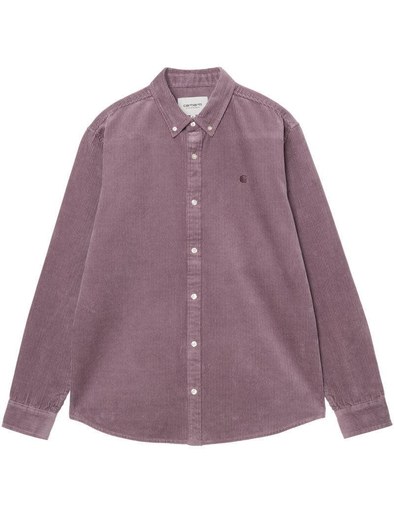 Carhartt Wip Madison Long Sleeve Cord Shirt Phlox