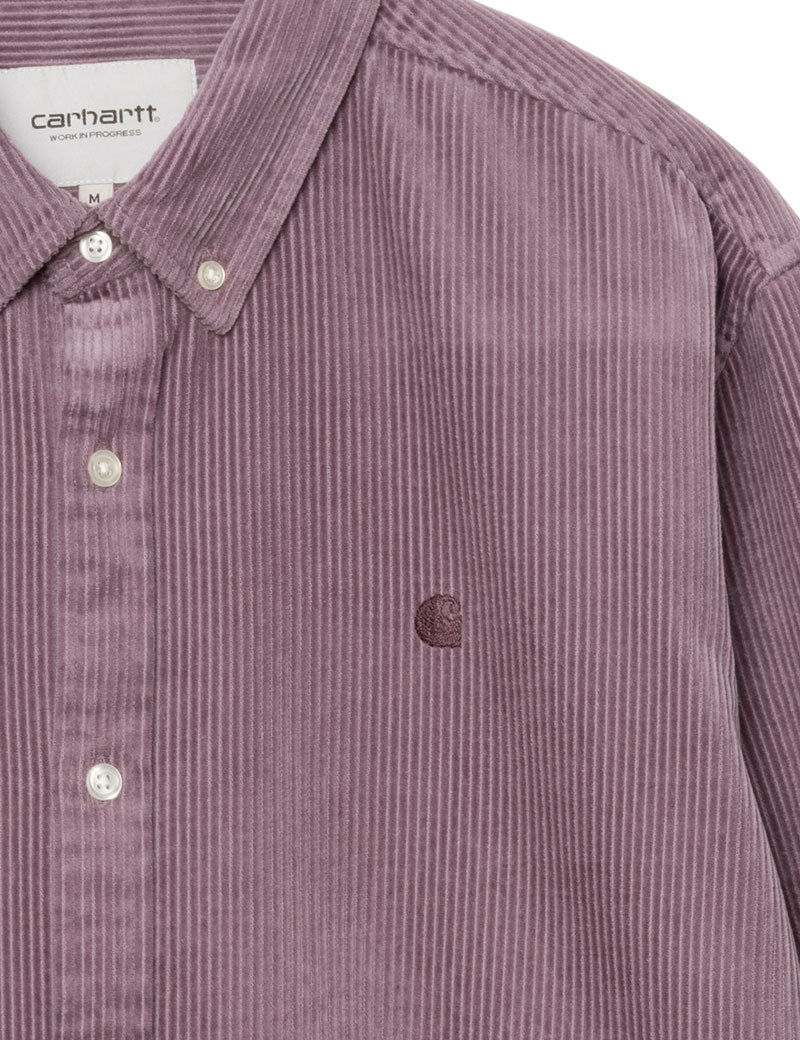 Carhartt Wip Madison Long Sleeve Cord Shirt Phlox