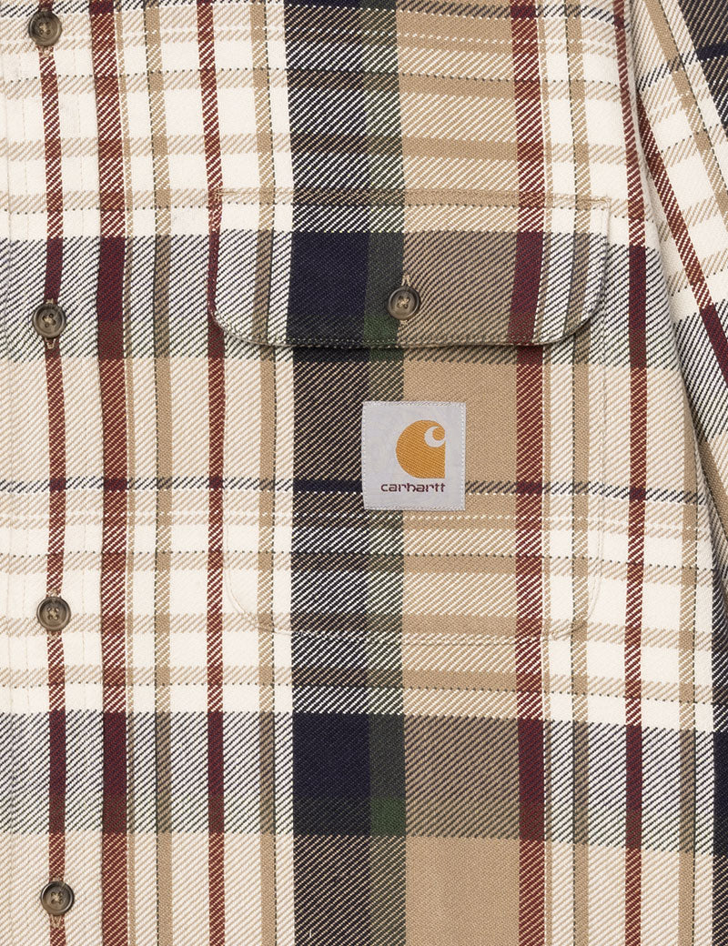 Carhartt Wip Long Sleeve Tamblyn Shirt Tamblyn Check Leather