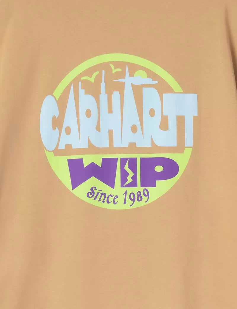 Carhartt WIP S/S Luggage Label T-Shirt Dusty H Brown Back