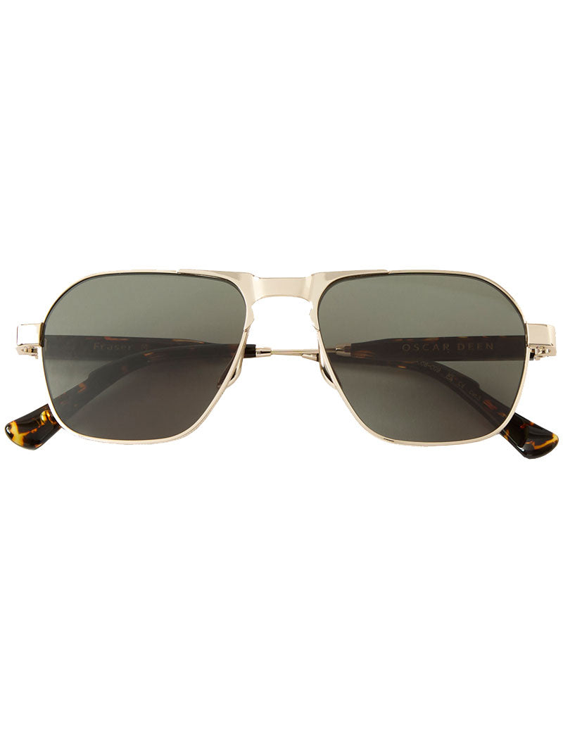 Oscar Deen Fraser Metal Sunglasses Ember Moss