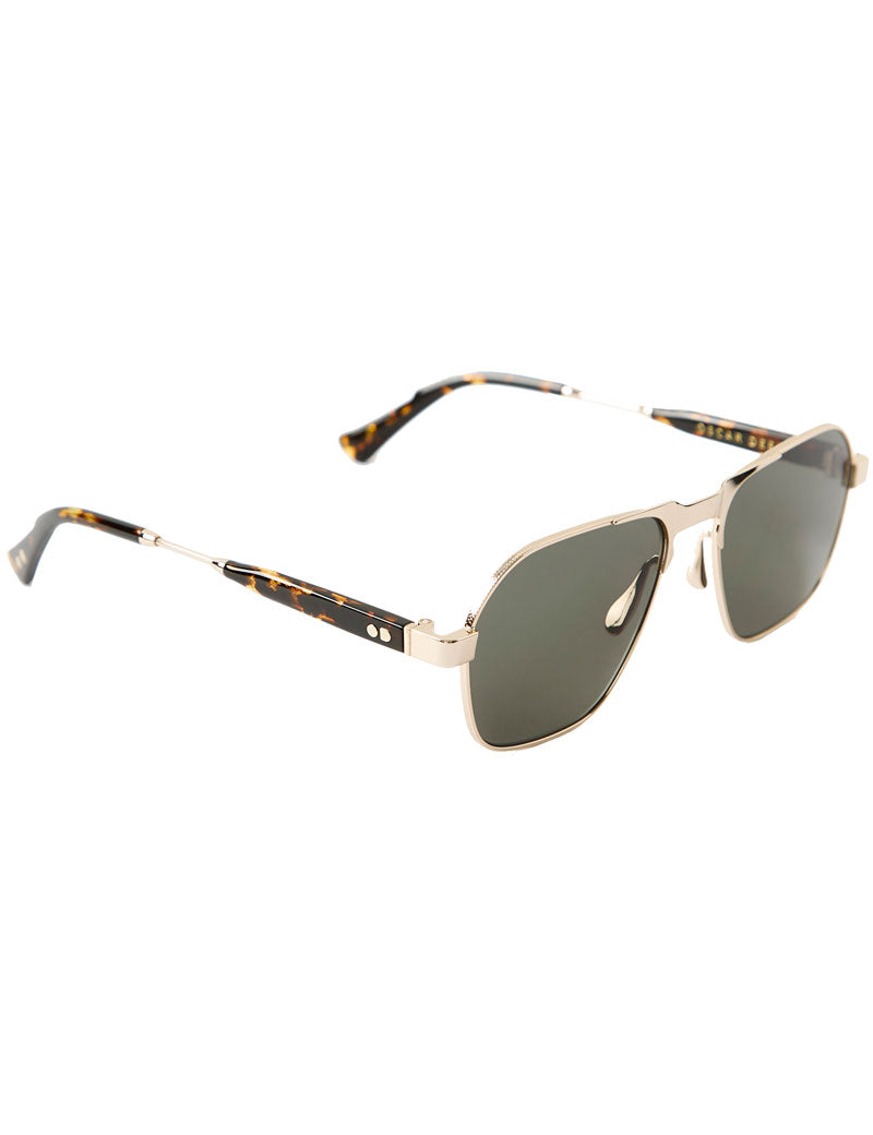 Oscar Deen Fraser Metal Sunglasses Ember Moss