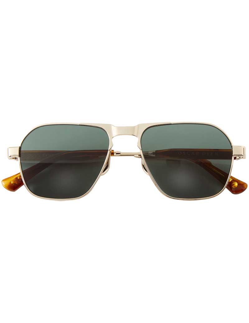 Oscar Deen Fraser Metal Sunglasses Havana Moss