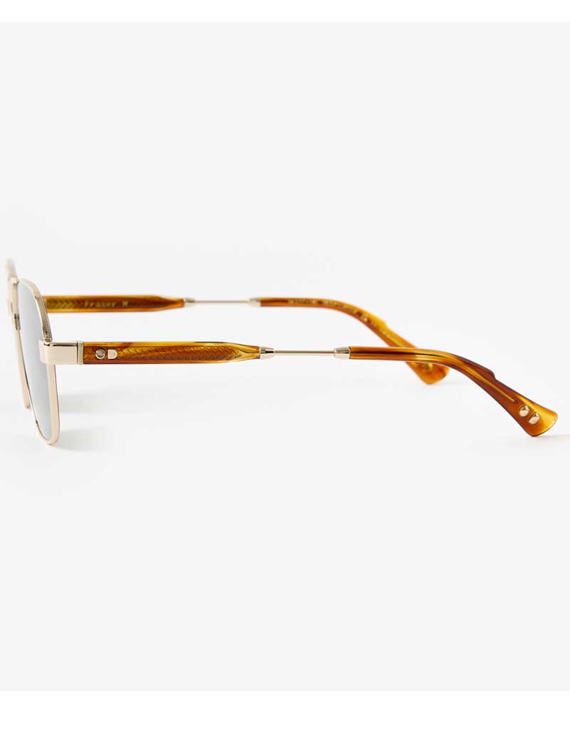 Oscar Deen Fraser Metal Sunglasses Havana Moss