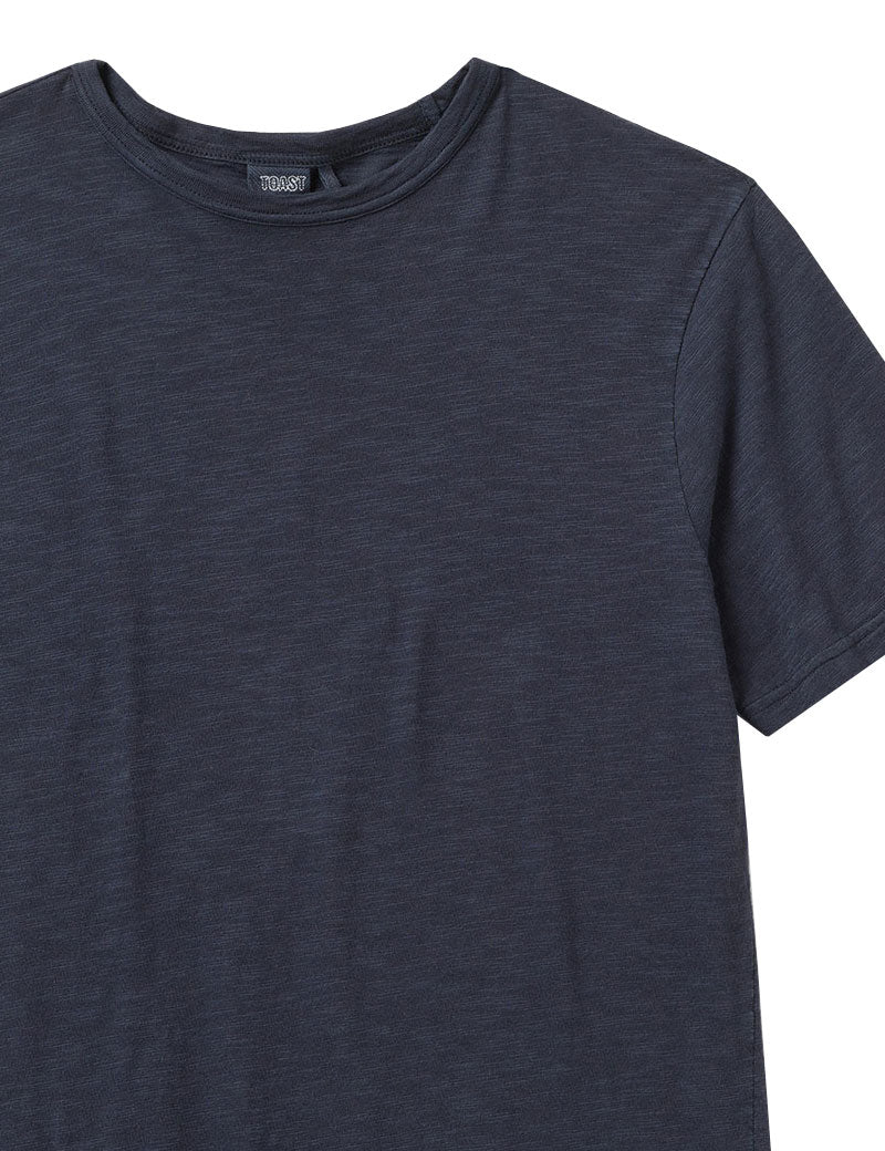 Toast Theo Cotton Short Sleeve Tee Prussian Blue