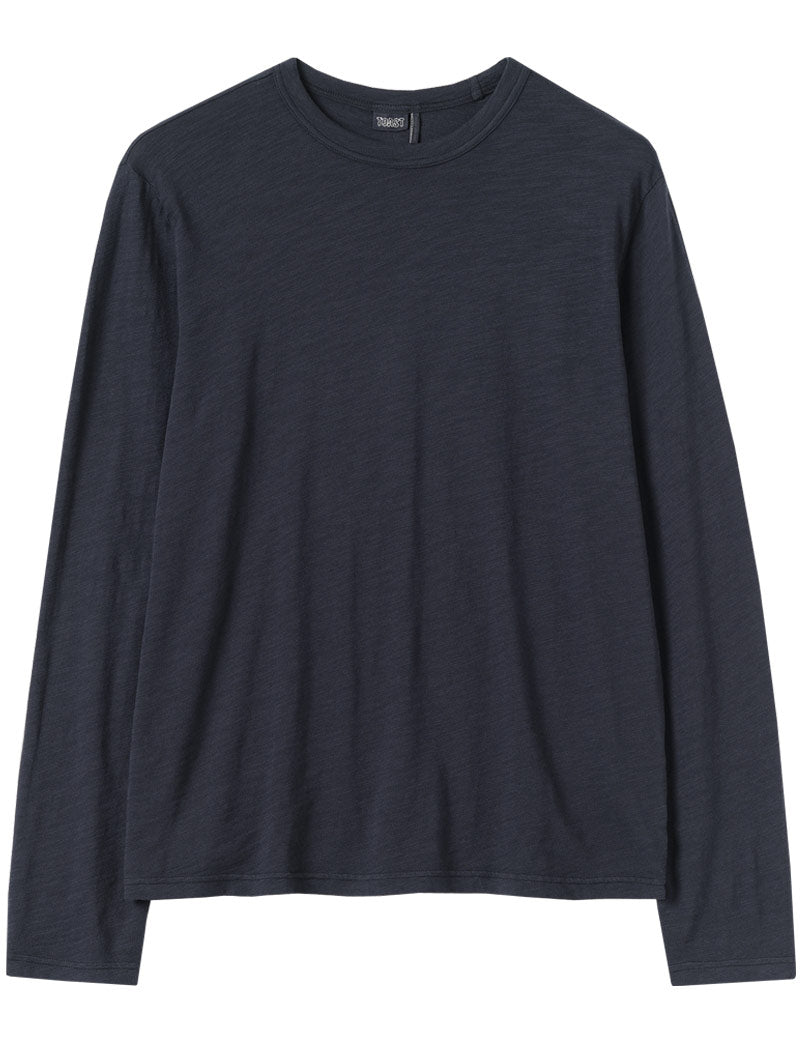 Toast Frank Cotton Long Sleeve Tee Carbon Black Front