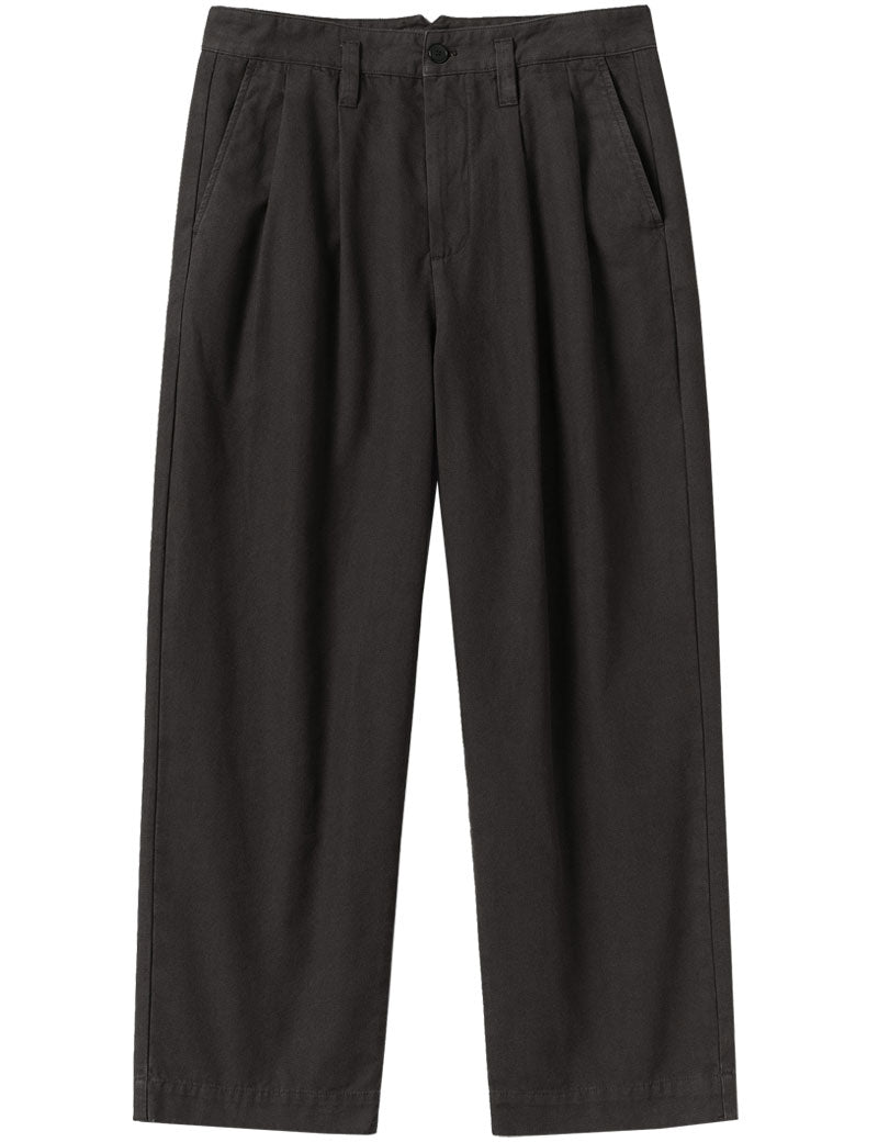 TOAST Bill Cotton Wide Leg Trousers Soft Black