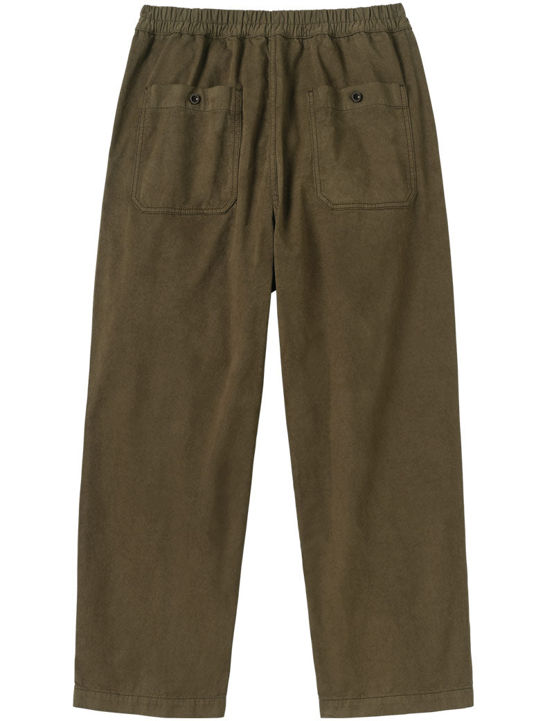 Toast Gabriel Garment Dyed Cotton Twill Trousers Khaki Back