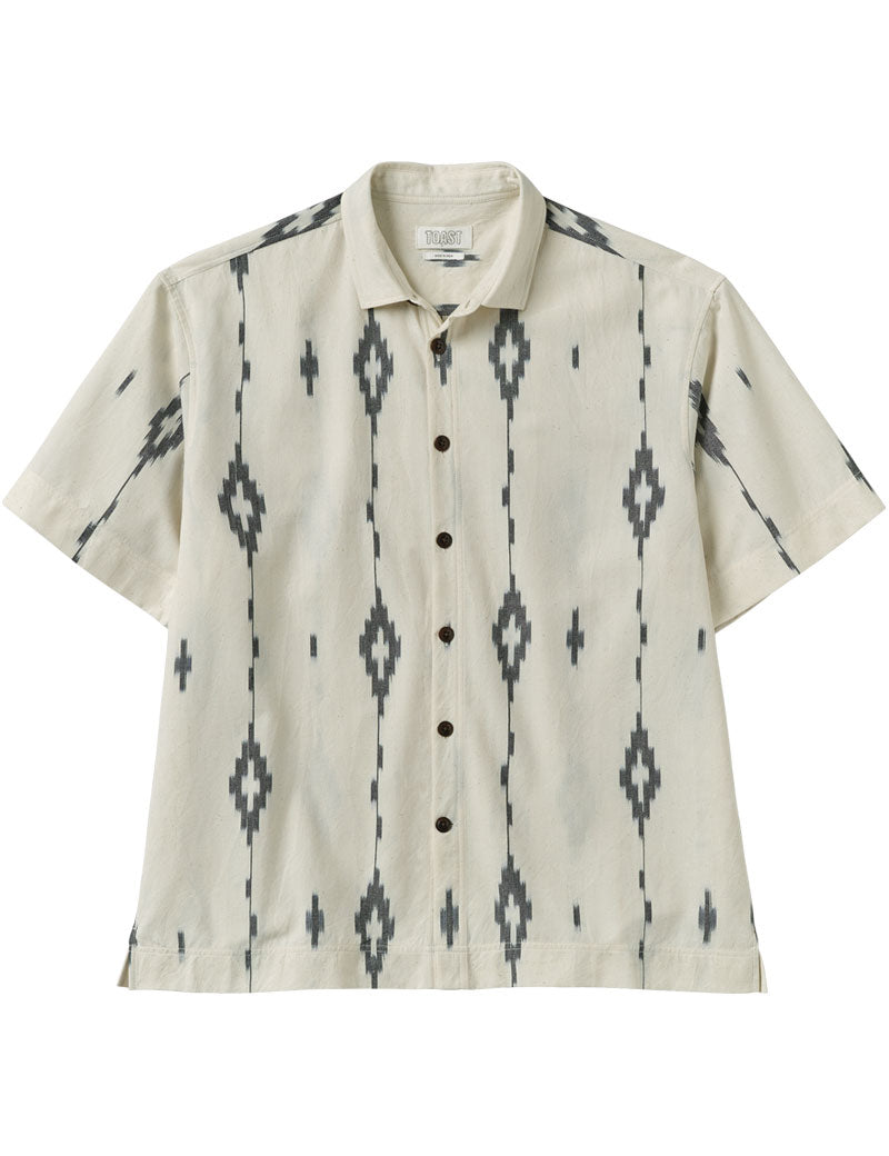 Toast Kites Ikat Shirt Navy Ecru