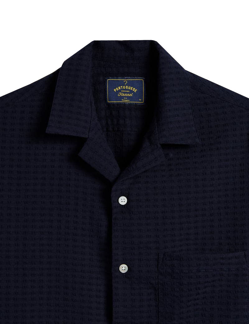Portuguese Flannel Mondego Short Sleeve Shirt Navy