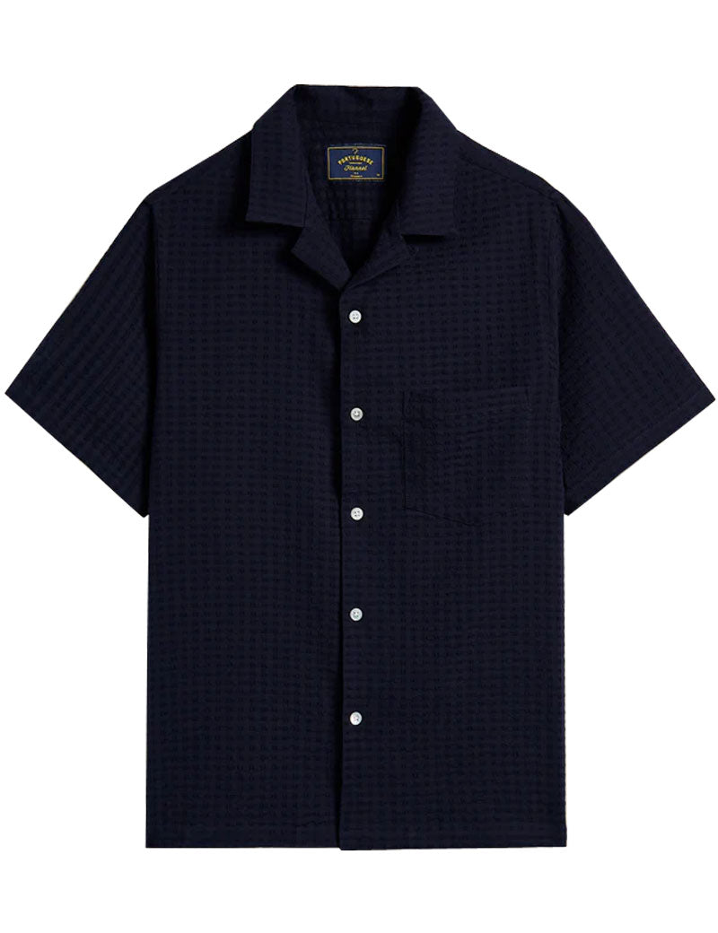 Portuguese Flannel Mondego Short Sleeve Shirt Navy