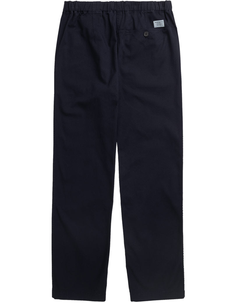 Norse Projects Trysil Regular Organic Stretch Twill Trouser Dark Navy Back View