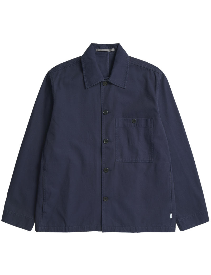 Norse Projects Standard Twill Overshirt Workwear Blue