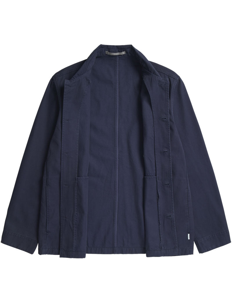 Norse Projects Standard Twill Overshirt Workwear Blue