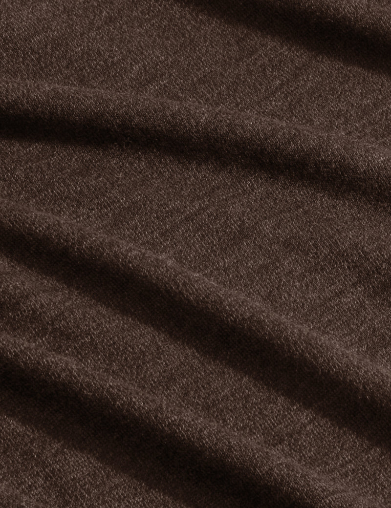 NN07 Emerson Wool Polo Earthwood Fabric Detail