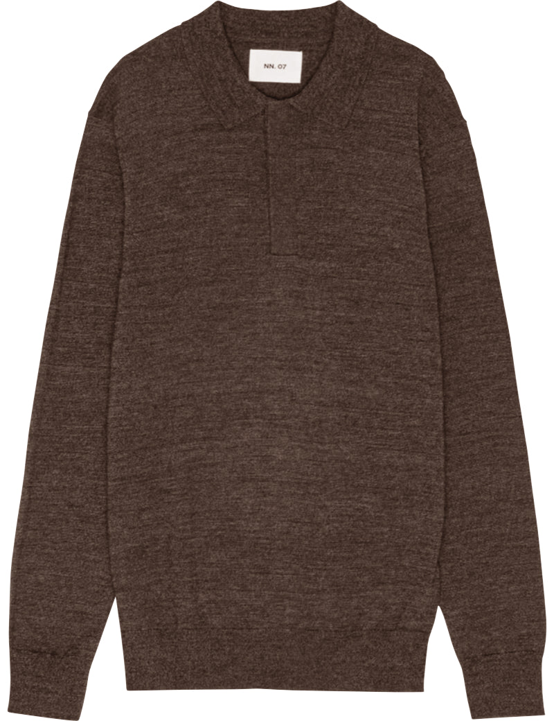 NN07 Emerson Wool Polo Earthwood Main