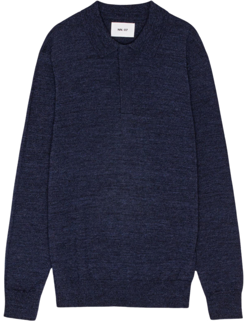 NN07 Emerson Wool Polo Navy Blue Main