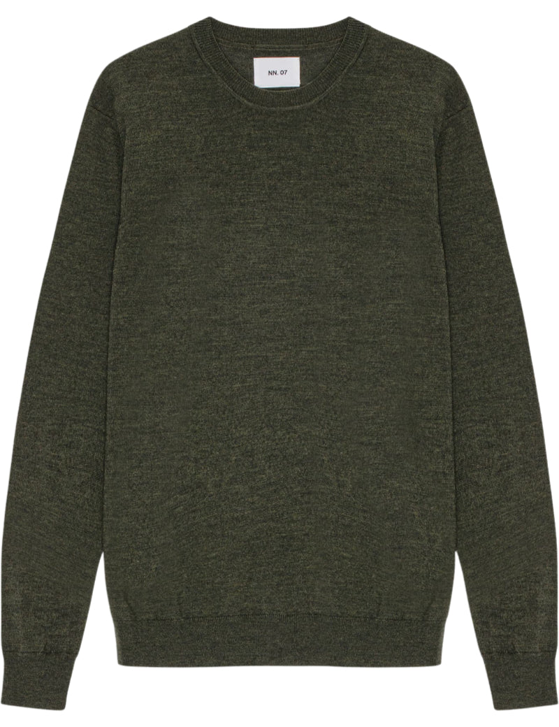 NN07 Ted Merino Sweater Dark Army Front