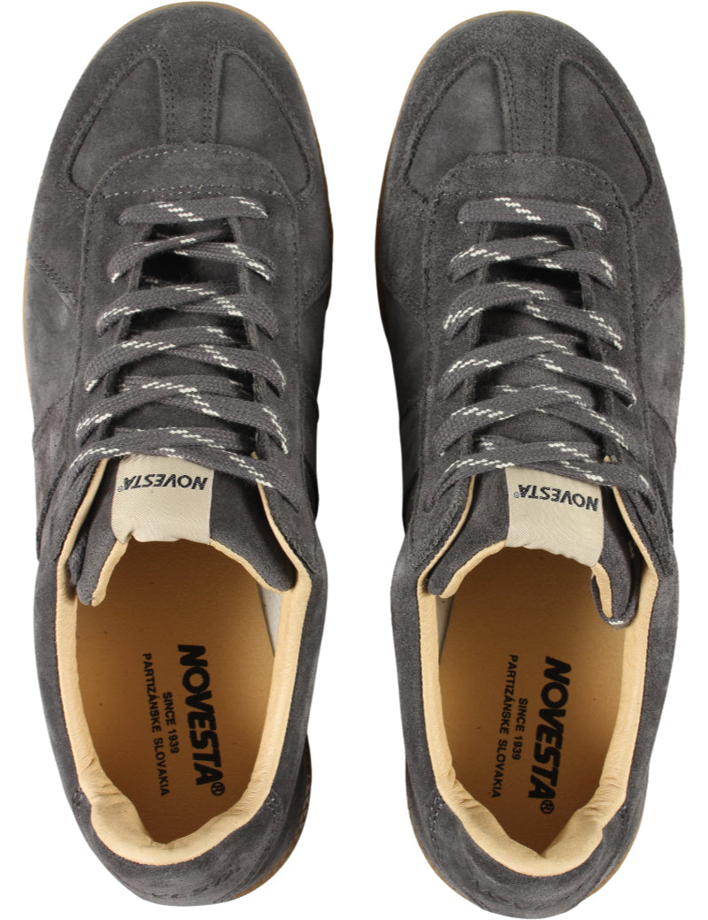 Novesta Gat All Suede Trainers Slate Grey Top View