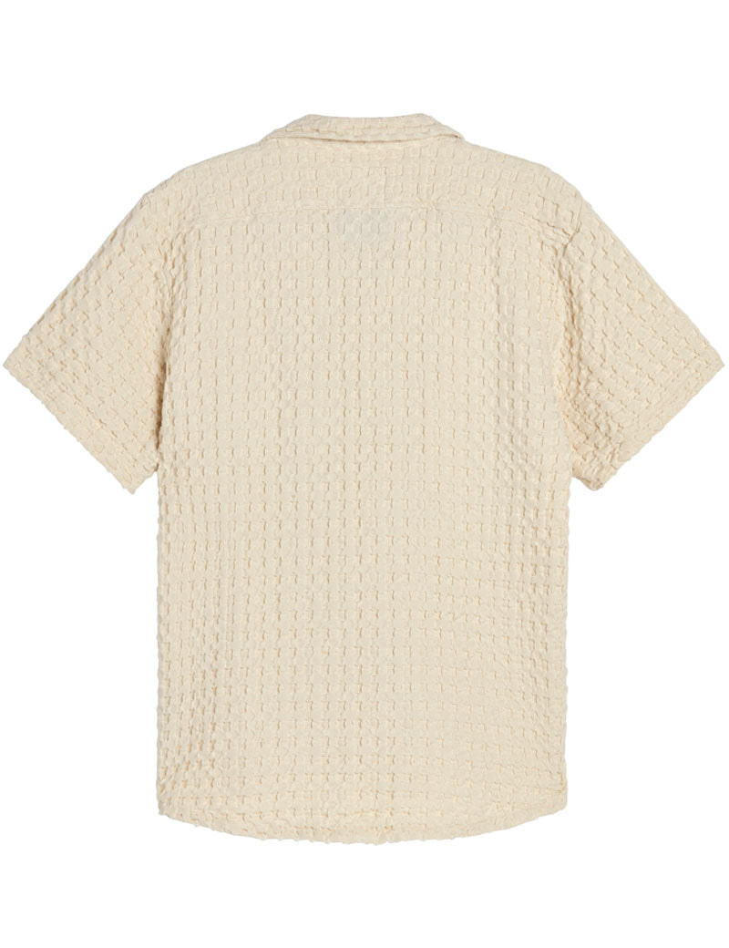 OAS Ecru Cuba Waffle Shirt