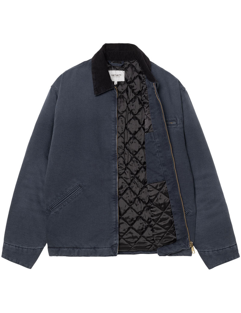 Carhartt WIP OG Detroit Jacket Cotton Dearborn Canvas Dark Navy Black Stone