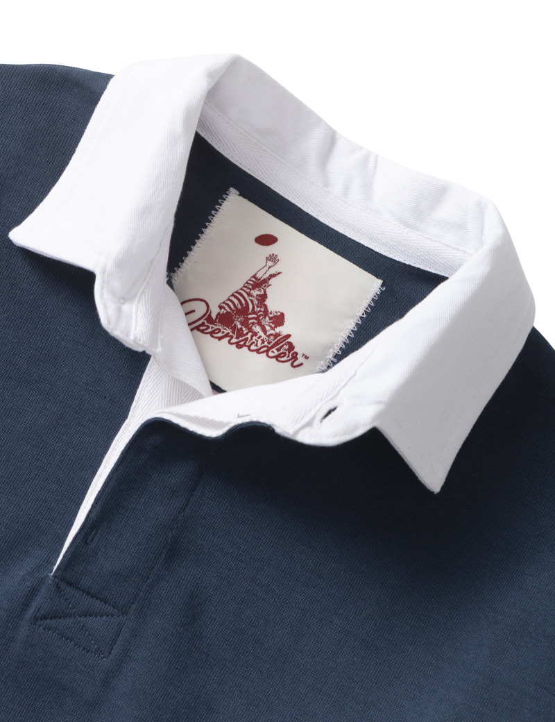Opensider Classic Rugby Shirt Navy Front Collar