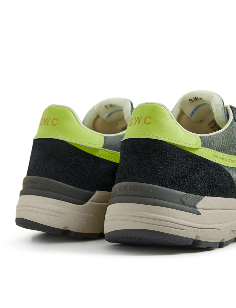 Stepney Workers Club Osier S-Strike Trainers Geo Merged Asphalt Lime