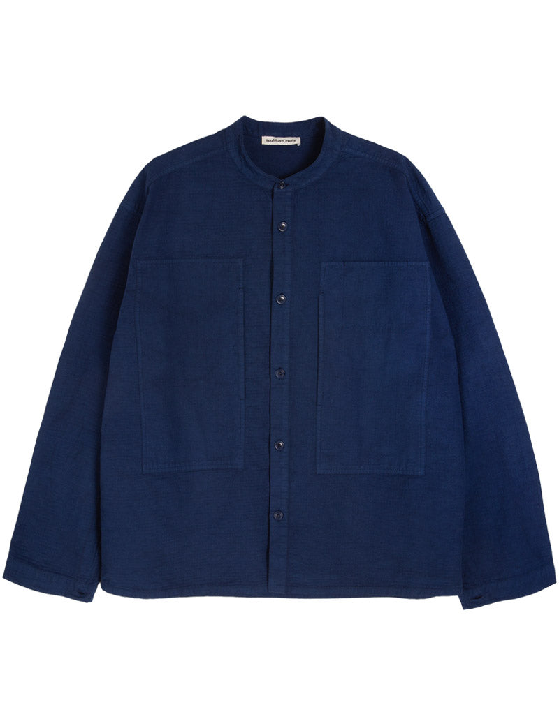 YMC Hawkeye Shirt Jacquard Blue